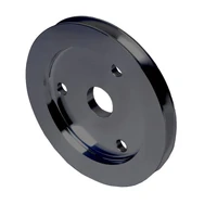 Pulley V-Belt Crankshaft BB Chev Short Water Pump 1-Groove Black Aluminium