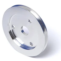 Pulley V-Belt Crankshaft SB Chev Short Water Pump 1-Groove Polished Aluminium