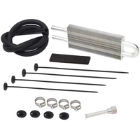 Cooler Oil Power Steering Tube and Fin 2-Row Aluminium Natural 3/8in Hose Barb Inlet/Outlet 2.5 x 9 x 0.75in