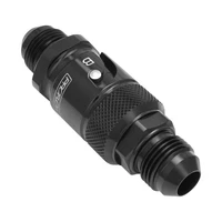 Fitting Dry Break Quick Release Aluminium Black AN4 Male Threads EPDM Seal