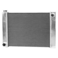 Radiator Universal Fabricated Aluminium Tanks Natural 22in Wide 19.00in High 2.25in Thick For Ford Side Inlet & Outlets