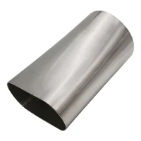 Pipe Adapter Exhaust Oval To Round Stainless Steel Outlet 6in Length