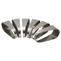 Pie Cut Oval Tubing Stainless Steel Horizontal Cut 15 Degree 6pcs Set