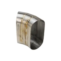 Pie Cut Welded Oval Tube Vertical 304 Stainless Steel 3.0in 45 deg