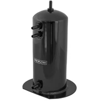 Fuel Surge Tank Aluminium 254mm x 108mm Round 2.5L Barb & AN Fitting Kit Show