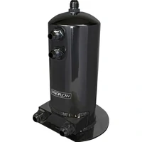 Fuel Surge Tank Fabricated Aluminium 254mm x 108mm Round 2.5L AN Fitting Kit Dual Outlets