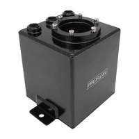 Fuel Surge Tank Fabricated Aluminium Square Suits 044 Bosch Pumps 2.5L AN6 Ports Black Anodised