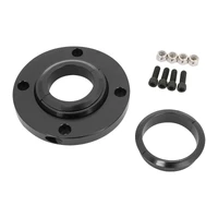 Universal Black Aluminium Steering Column Floor Mount Plate, Kit