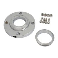 Universal Chrome Aluminium Steering Column Floor Mount Plate, Kit