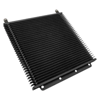 Transmission Oil Cooler, Tube & Fin, 280mm x 255mm x 19mm, AN6 Male, Black