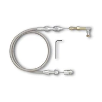 Throttle Cable Braided Stainless Steel 24in Long Universal Kit