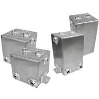 Fabricated Aluminium Square Tank Universal Natural 130 x 130 x 130mm