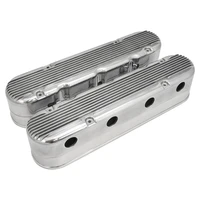 Valve Covers, LS For Chevrolet For Holden, Two-Piece, Cast Aluminium, Polished, 4.25 in. Tall, Baffle