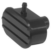 Valve Cover Breather Push-In Oval Aluminium Black Finned