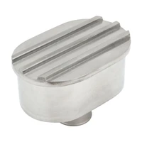 Valve Cover Breather, Push-In, Oval, Aluminium, Polished, Finned