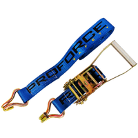 Proforce Tie-Downs Straps Ratcheting 2in Short Handle Blue