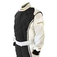 Proforce Driving Suit Lightweight Racing Suit Triple Layer FIA Advanced 100% Nomex Fabric and Inner Knit Black/Gray Medium