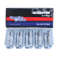 Air Fittings - 1/2" Barbed Hose Tail Plug - Nitto Style - Hi Flow Series - Box of 10