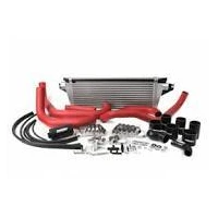 Front-Mount Intercooler Kit (STi 08-14) Silver Core, Red Piping