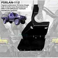 Single Cab Transfer Case Guard - Suits Tailshaft Handbrake Systems (Landcruiser 70 Series - Series 2 Only with DPF)