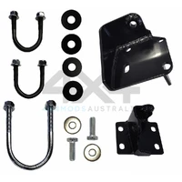 Steering Damper High Clearance Relocation Bracket - Suits Tapered Pin Style Damper + 35-38mm Bar (Patrol GU II Wagon)