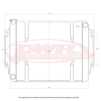 55mm Crossflow Radiator w/ 16" SPAL Fan Mounts (HT-HG V8 69-71)