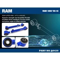 Adjustable Rear Upper Arm - Hardened Rubber (Ram 09-18)
