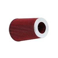 Universal Clamp-On Air Filter - 4" ID x 6" Base OD x 4.75" Top OD x 9" H - Red