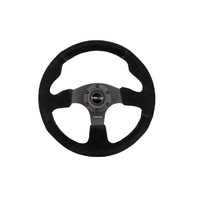 Reinforced Steering Wheel Suede 320mm Black