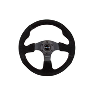 Reinforced Steering Wheel Suede 320mm Black