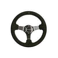 3-Spoke Black Suede Reinforced Wheel - Black Matte Spoke