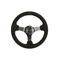 3-Spoke Black Suede Reinforced Wheel - Black Matte Spoke