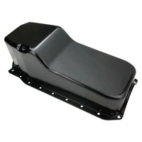 RTS Oil Pan Sump Steel Black Finish Replacement SB Chev Holden 1-Piece Rear main Driver Side Dipstick