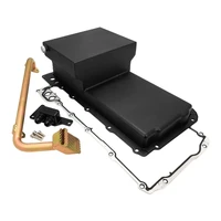 Steel Oil Pan, Chev Holden Engine Swap, LS, 427 Stroker , 90 Deg Remote Mount Filter, Matt Black, Rear Sump 6.5 litre Capacity, Pick Up, Kit