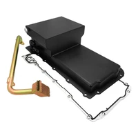 RTS Steel Oil Pan Chev Holden Engine Swap LS 427 Stroker Remote 90Deg AN-10 Matt Black Rear Sump 6.5 Litre Capacity Pick Up Kit
