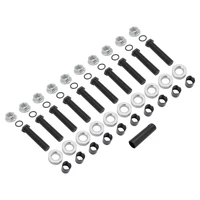 Wheels Studs, Screw-In, 5/8 -18 in., 3 in. Length, Lug Nuts, Spacers, 0.435 in. Aluminum Washers, Wrench, Set of 10