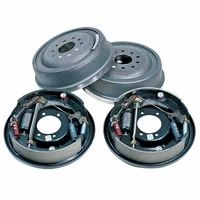 RTS Drum Brake Kit Complete 11in Big Ford Early Ford 9in Universal 5 x 4.5 & 5 x 4.75"Bolt Circle 2.5" Offset Backing Plates with Brakes Set