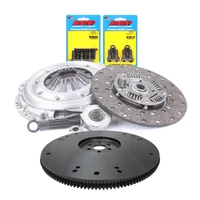 RTS Clutch & Billet Black Flywheel Assembly Heavy Duty Clutch Kit For Ford V8Multi Bolt Pattern 10-Spline 1 1/16in Diameter Shaft 11in Dia