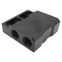 RTS Remote Oil Filter Head 13/16''-16 Thread 4x Side AN12 ORB Ports Billet Aluminium Black HP4 Filter