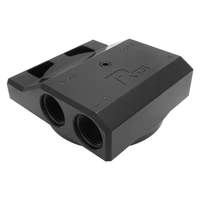 RTS Remote Oil Filter Head 1-1/2''-12 Thread 4x Side AN12 ORB Ports Billet Aluminium Black