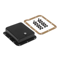 RTS Transmission Pan Deep Black Powdercoat Steel For Ford C4 C10