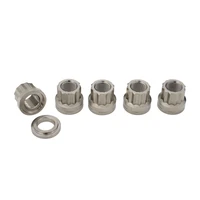RTS Wheel Lug Nut w/Washer Kit 5/8"-18 Grade 5 Titanium Drag Race 5 Pack