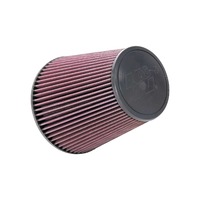 Universal Clamp-On Air Filter - 6" ID x 7.5" Base OD x 5" Top OD x 8" H x 0.625" FL - Rubber Top