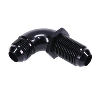 AN-3 Stainless Steel 90 Deg Bulkhead Male Flare