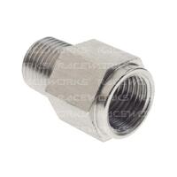 1/8 Npt Male To M10 x 1.0 Female Stainless Adapter