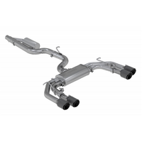 3" Cat Back Quad Split Rear Exit Active Exhaust (S3 15-23) - T304 Stainless Steel