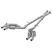 2.5" Cat-Back Dual Split Rear Quad Outlet Active Exhaust (Stinger 22-23) - T304 Stainless Steel