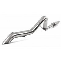 2.5" Cat Back Off-Road Tail Pipe Muffler before Axle (Wrangler/Rubicon 12-18) - T409 Stainless Steel
