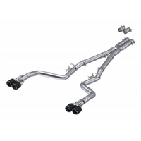 3" Dual Cat Back Quad Tips Race (Challenger 15-23)