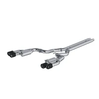 3" Cat-Back Dual Rear with Quad Tips Race Version (Mustang 18-23) - T304 Stainless Steel